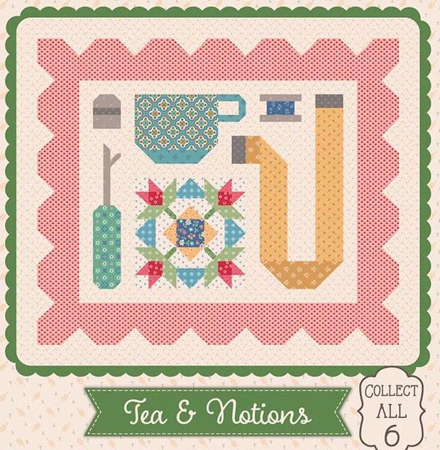 Tea & Notions Mercantile Quilt Seeds pattern by Lori Holt for Riley Blake Designs. Directions for 1 block in a "seed pack" envelope.