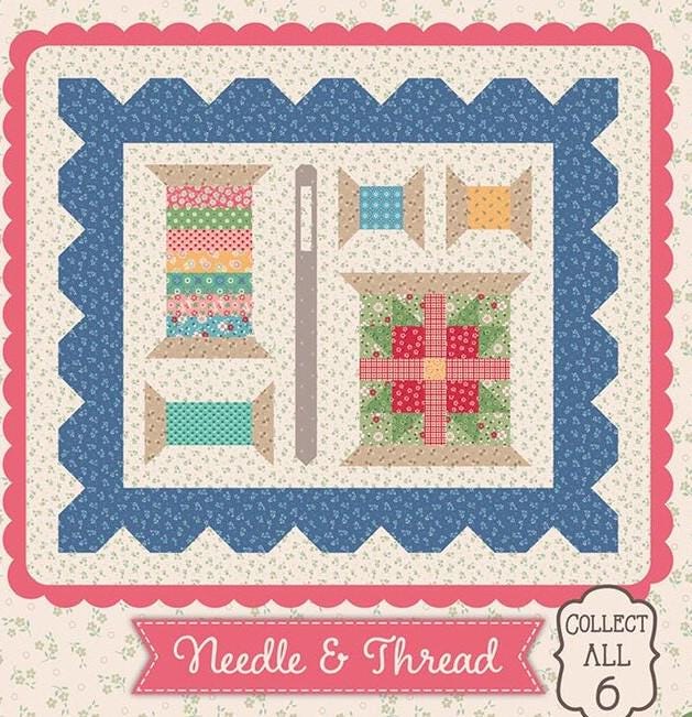 Needle & Thread Mercantile Quilt Seeds pattern by Lori Holt for Riley Blake Designs. Directions for 1 block in a "seed pack" envelope.