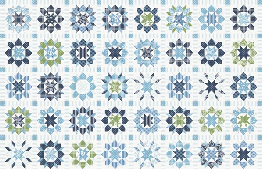 Swoon Cheater 36" x 60" Repeat Patchwork Cheater Panel Continuous Yardage of 36" Repeat. by Camille Roskelley for Moda