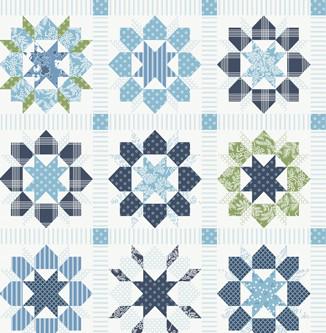 Swoon Cheater 36" x 60" Repeat Patchwork Cheater Panel Continuous Yardage of 36" Repeat. by Camille Roskelley for Moda