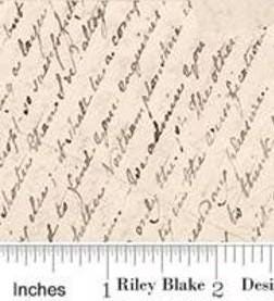 Wide Back Jane Austen at Home Accomplished Woman by Jane Austen's House for Riley Blake Designs. continuous cuts of 108" Quilter's Cotton
