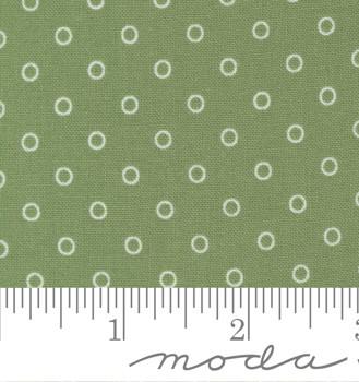 Smitten Dot in Summer Grass from the Nantucket Summer collection by Camille Roskelley for Moda continuous cuts of Quilter's Cotton