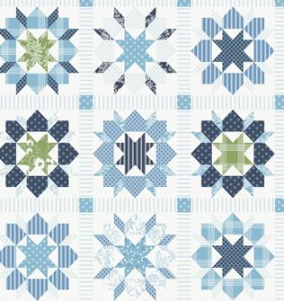 Swoon Cheater 36" x 60" Repeat Patchwork Cheater Panel Continuous Yardage of 36" Repeat. by Camille Roskelley for Moda