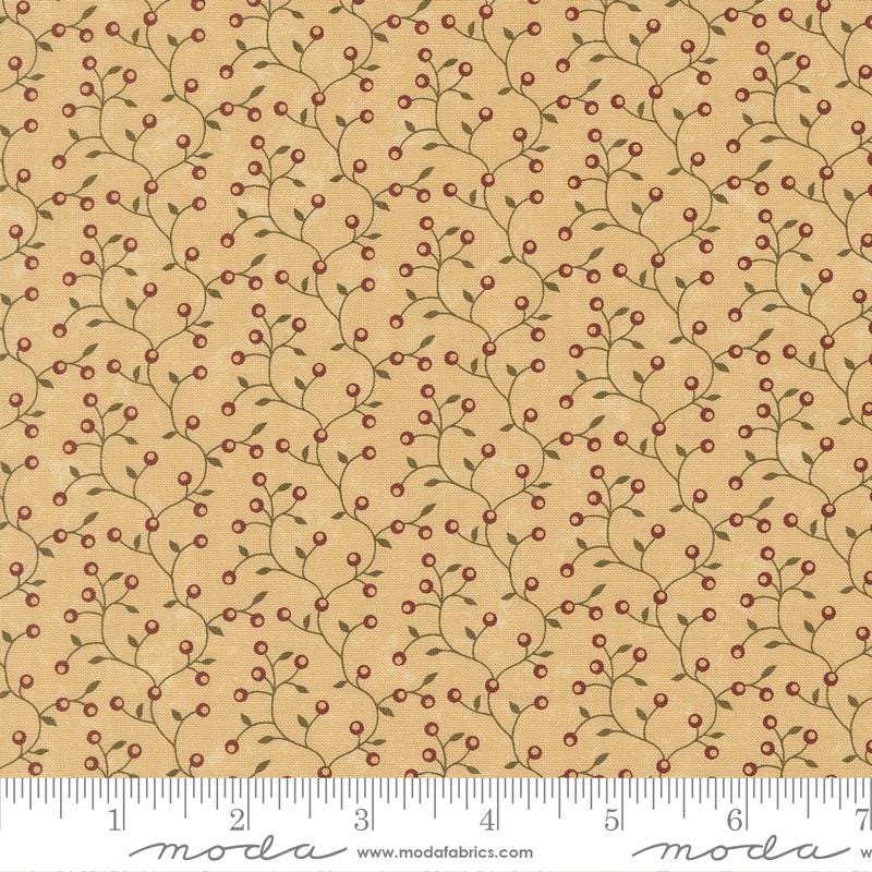 Bittersweet Blenders Vine Berry in Wheat from Wheatland by Kansas Troubles for Moda Fabrics. Continuous cuts of Quilter's Cotton Fabric
