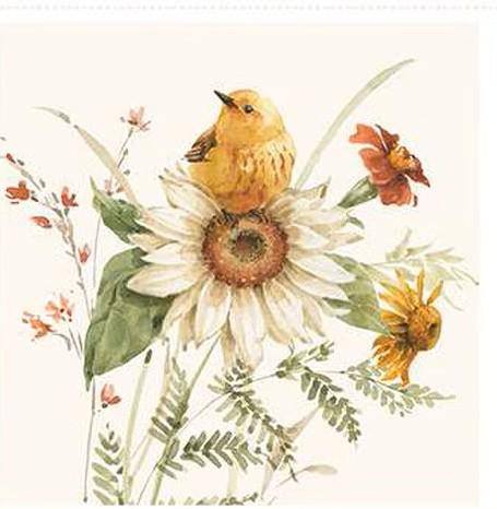 Sunflower Whispers Panel by Lisa Audit for Riley Blake Designs 35.5 inch x 43 inch panel of 100% Quilter's Cotton