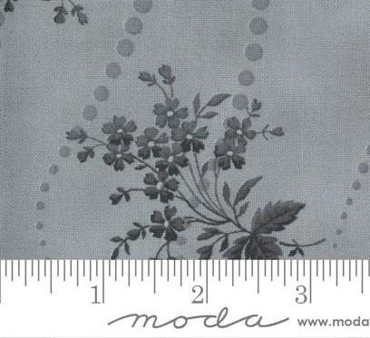 Floral Dot in Dove from Urban Farmhouse II by Primitive Gatherings for Moda. Continuous cuts of Quilter's Cotton