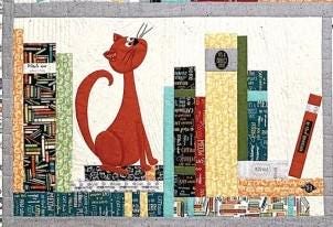 Purrfect Library Pattern by Terri Degenkolb of Whimsicals by Terri for a 46 x 64 inch quilt