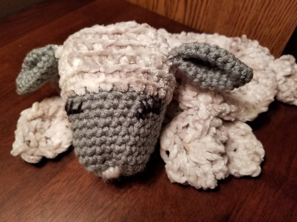 Lovey for Baby. Darling little lamb with super soft crocheted blanket – the  Enchanted Rose Emporium