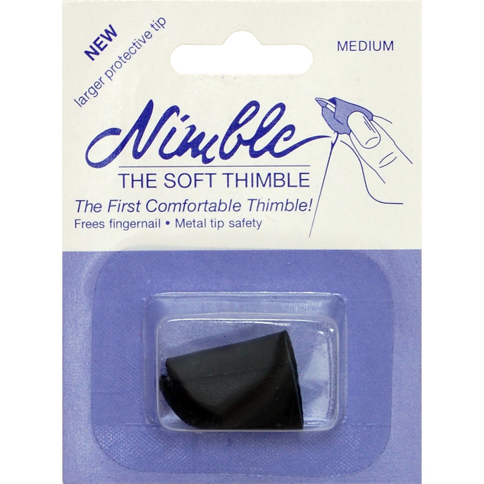 Nimble Thimble Leather with Metal Tip Medium