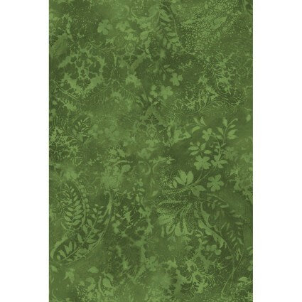 Vintage Damask 108" wide Quilt Backing Fabric in Green by Maywood Studio continuous cuts of Quilter's Cotton Wide Back Fabric