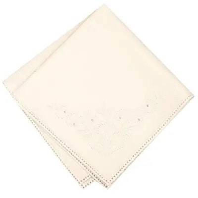 Cream, Pink, Purple, Green, White,  or Blue Cotton Straight Edge Hanky hemstitched with holes for attaching Tatted or crocheted edging