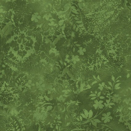 Vintage Damask 108" wide Quilt Backing Fabric in Green by Maywood Studio continuous cuts of Quilter's Cotton Wide Back Fabric