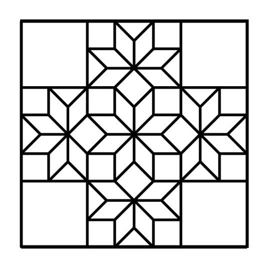 English Paper Piecing Yankie Pride Papers in pack from Paper Pieces to make a 12 inch block