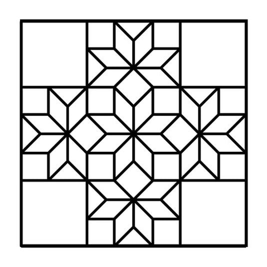 English Paper Piecing Yankie Pride Papers in pack from Paper Pieces to make a 12 inch block