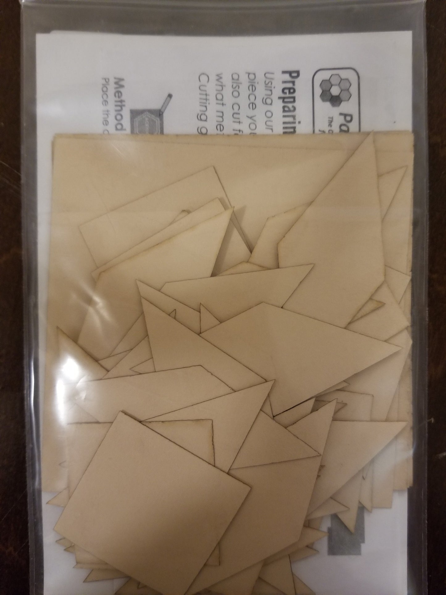 English Paper Piecing Yankie Pride Papers in pack from Paper Pieces to make a 12 inch block