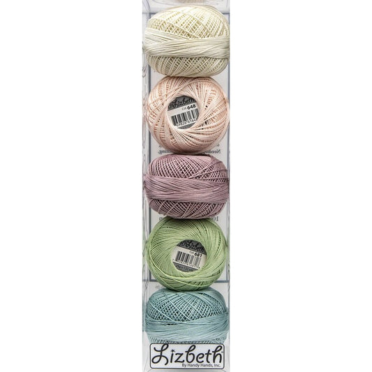 Buttermints Specialty Pack of Lizbeth size 20. 5 balls 100% Egyptian Cotton Tatting Thread