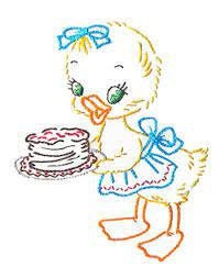 Ducky Ducks Aunt Martha's #3740 Vintage Embroidery Hot Iron Transfer Cross Stitch Pattern