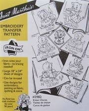Kitten Chores Aunt Martha's #3982 Vintage Embroidery Hot Iron Transfer Cross Stitch Pattern