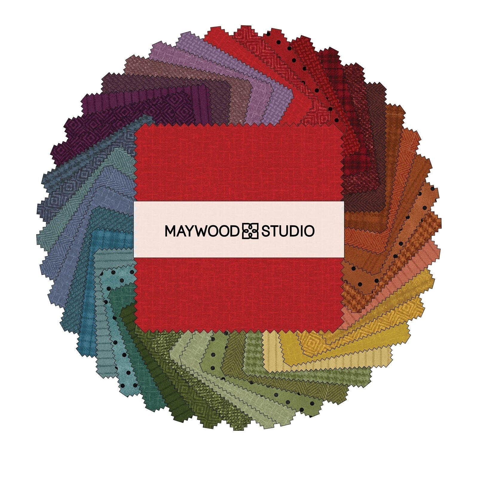 Woolies Flannel Colors Vol 2 Charm Pack by Bonnie Sullivan for Maywood Studios 100% Cotton Flannel