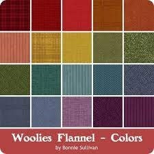 Woolies Flannel Colors Vol 2 Charm Pack by Bonnie Sullivan for Maywood Studios 100% Cotton Flannel