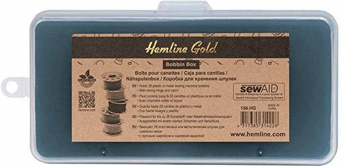 Bobbin Box by Hemline Gold - holds 28 bobbins