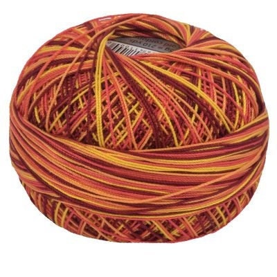 Falling Leaves Lizbeth 100 Size 20 100% Egyptian Cotton Variegated Tatting Thread