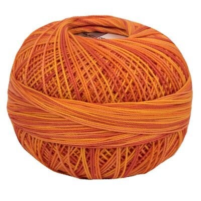 Orange Crush Lizbeth 183 Size 20 100% Egyptian Cotton Variegated Tatting Thread