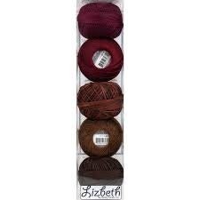 Fudge Spice Specialty Pack of Lizbeth size 20. 5 balls 100% Egyptian Cotton Tatting Thread