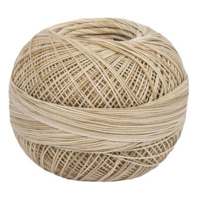 Latte Foam Lizbeth 168 size 20 100% Egyptian Cotton Variegated Tatting Thread