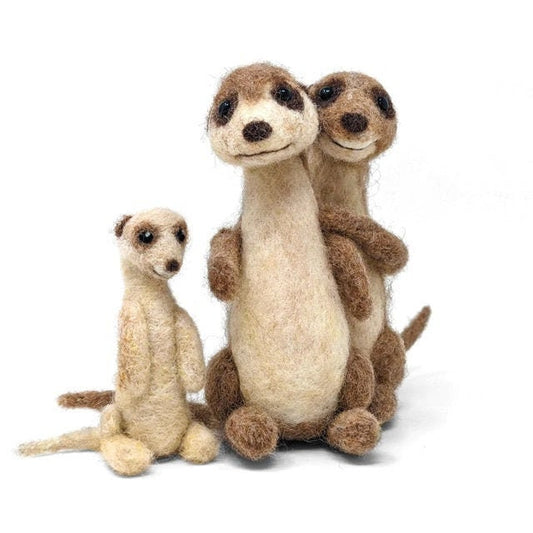 Meerkat Family Needle Felting Kit by the Crafty Kit Company