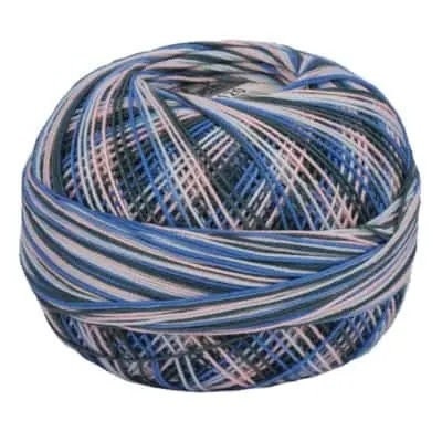 Denim Whisper Lizbeth 120 Size 20 100% Egyptian Mercerized Cotton Variegated Tatting Thread