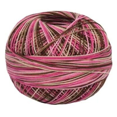 Pink Cocoa Lizbeth 166 Size 20 100% Egyptian Cotton Variegated Tatting Thread