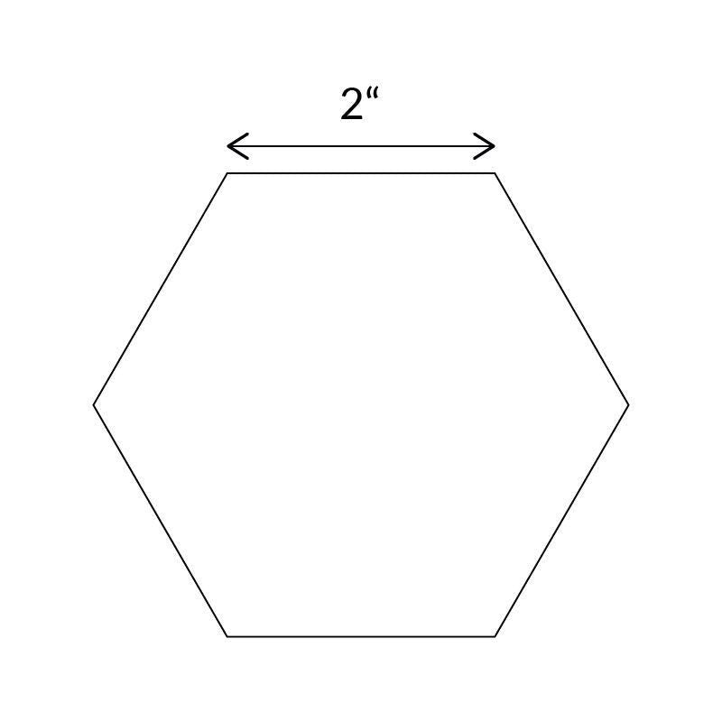 English Paper Piecing 2 inch Hexagon Papers in pack of 25 from Paper Pieces