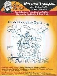 Noah&#39;s Ark Aunt Martha&#39;s #3925 Vintage Embroidery Hot Iron Transfer Pattern