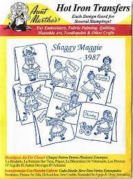 Shaggie Maggie Aunt Martha's #3987 Vintage Embroidery Hot Iron Transfer Cross Stitch Pattern
