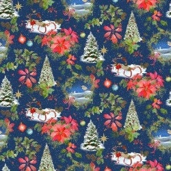 Winter&#39;s Eve by Jim Ishikawa for Clothworks. Quilter&#39;s Cotton Charm Pack of 42 5 x 5inch squares