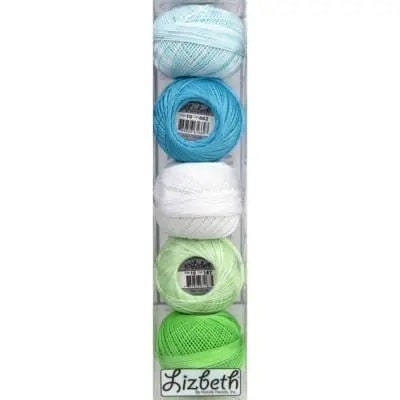 Island Air Specialty Pack of Lizbeth size 20. 5 balls 100% Egyptian Cotton Tatting Thread
