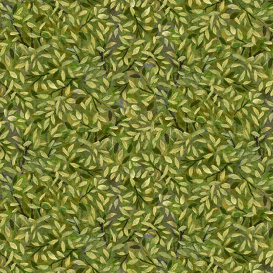 Great Plains Leaf Vine by QT Fabrics continuous cuts of Quilter&#39;s Cotton Fabric