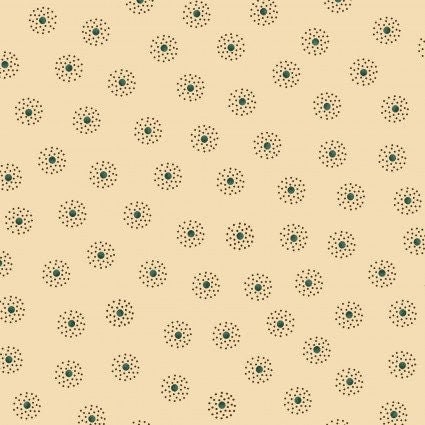 Right As Rain Polka Dot Clusters in Cream by Henry Glass continuous cuts of Quilter&#39;s Cotton Fabric