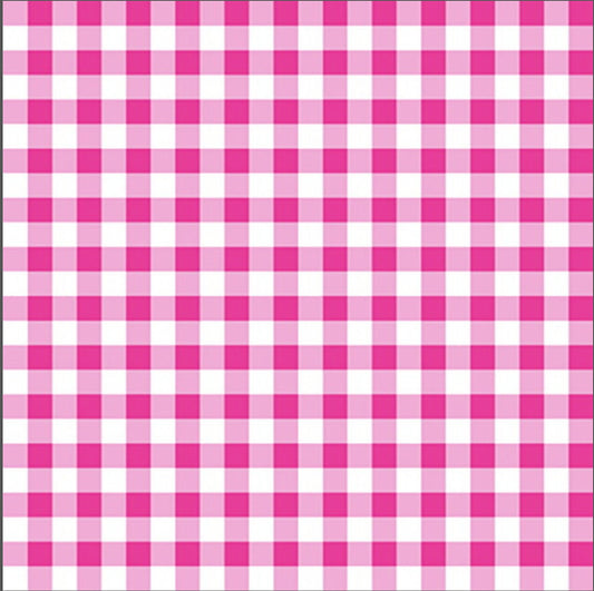 Once Upon a Time Pink & White Gingham print by Delphine Cubitt for Henry Glass continuous cuts of Quilter's Cotton