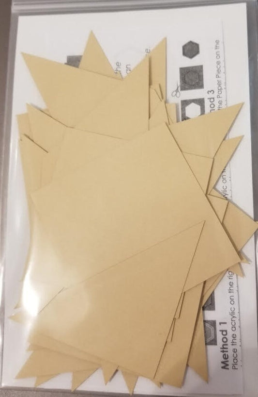 English Paper Piecing Lemoyne Star Papers in pack from Paper Pieces to complete two 8 inch blocks