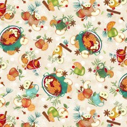 Hot Cider by P&B Textiles Quilter's Cotton Charm Pack. 42 piece collection of 5 inch squares