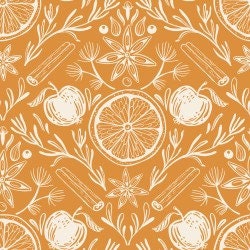 Hot Cider by P&B Textiles Quilter's Cotton Charm Pack. 42 piece collection of 5 inch squares