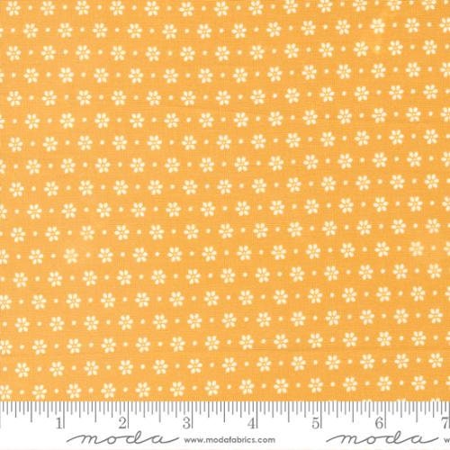 Daisy Ditsy Small Floral Dot in Golden from Bountiful Blooms by Moda continuous cuts of Quilter's Cotton Fabric