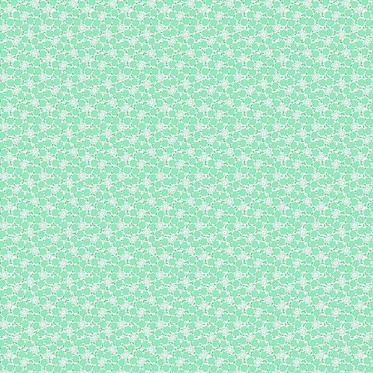 Nana Mae 7 Small Flowers in Green by Henry Glass. Continuous Cuts of Quilter's Cotton