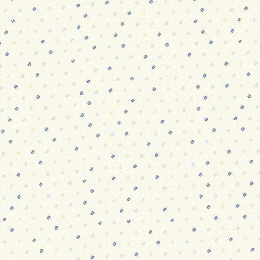 Berry Dots in Cream from Blueberry Delight by Bunny Hill Designs for Moda continuous cuts of Quilter's Cotton Fabric