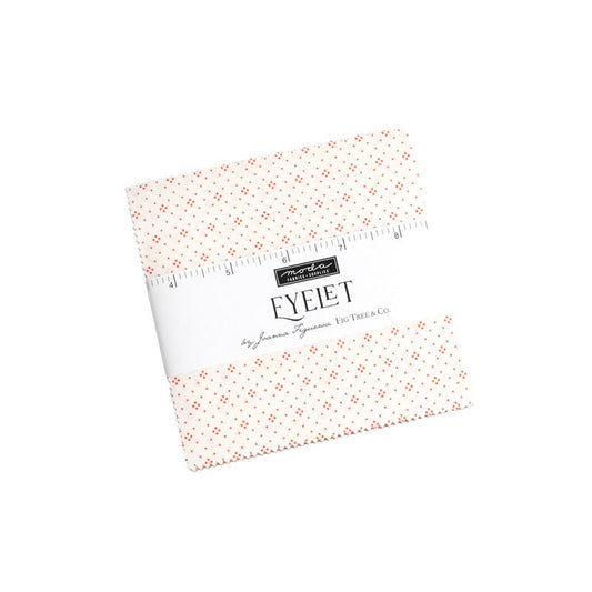 Eyelet by Fig Tree & Co for Moda Fabrics. Quilter's Cotton Charm Pack of 42 5 inch squares