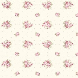 Rose Dot in Light Cream from the French Roses collection by Clothworks  continuous cuts of Quilter's Cotton Fabric