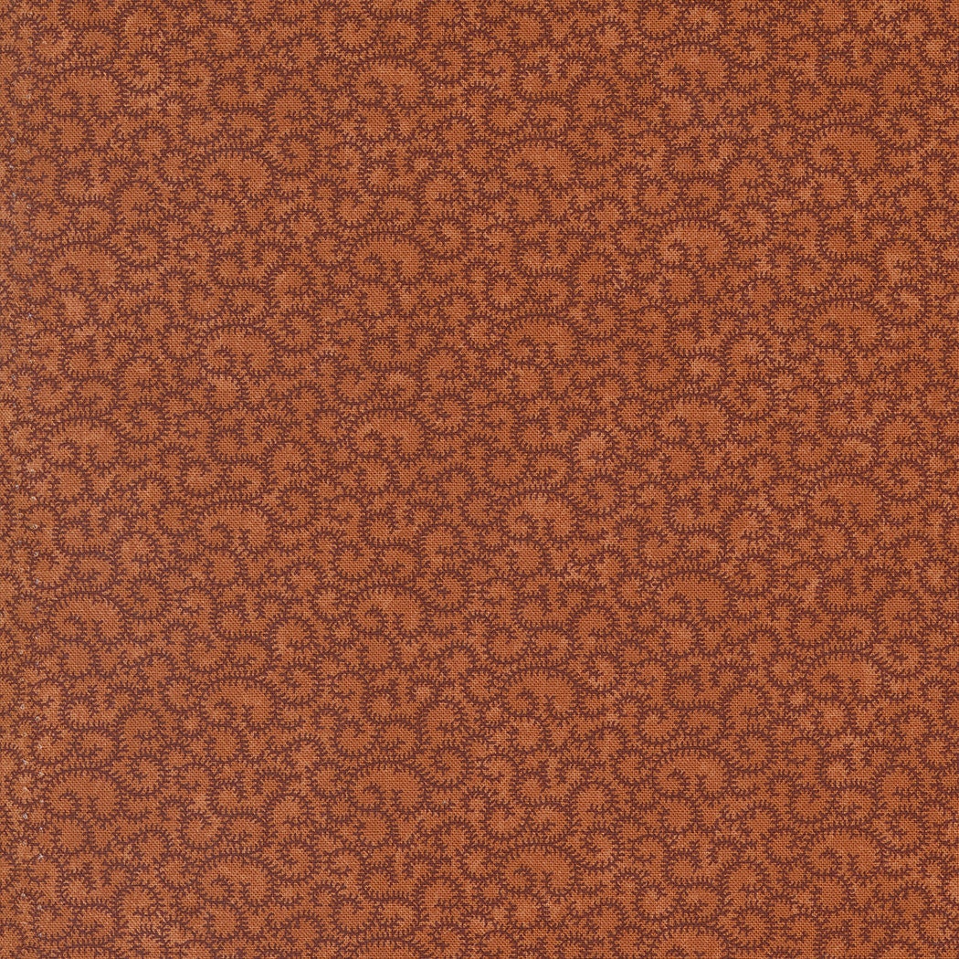 Chickadee Landing Prickly Vines Blender in Tiger Lily by Kansas Troubles for Moda Fabrics. Continuous cuts of Quilter's Cotton Fabric