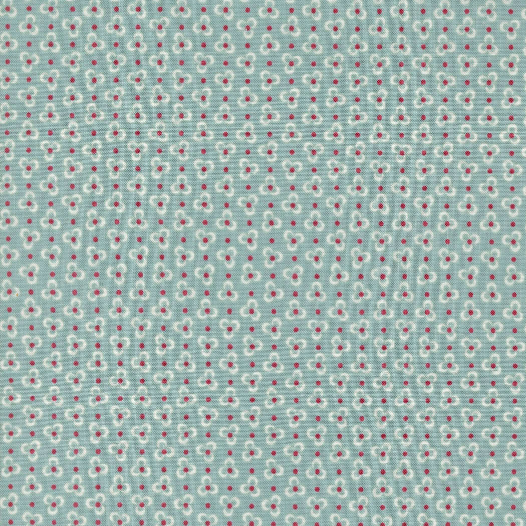 Petals Blenders in Aqua from the My Summer House collection by Bunny Hill Designs for Moda continuous cuts of Quilter's Cotton Fabric